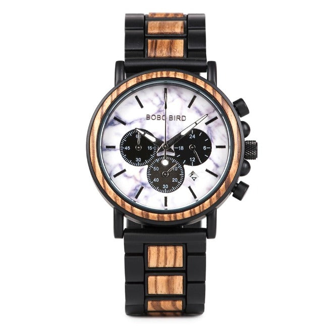 Luxurious Chronograph Wooden Watch - GearMeeUp