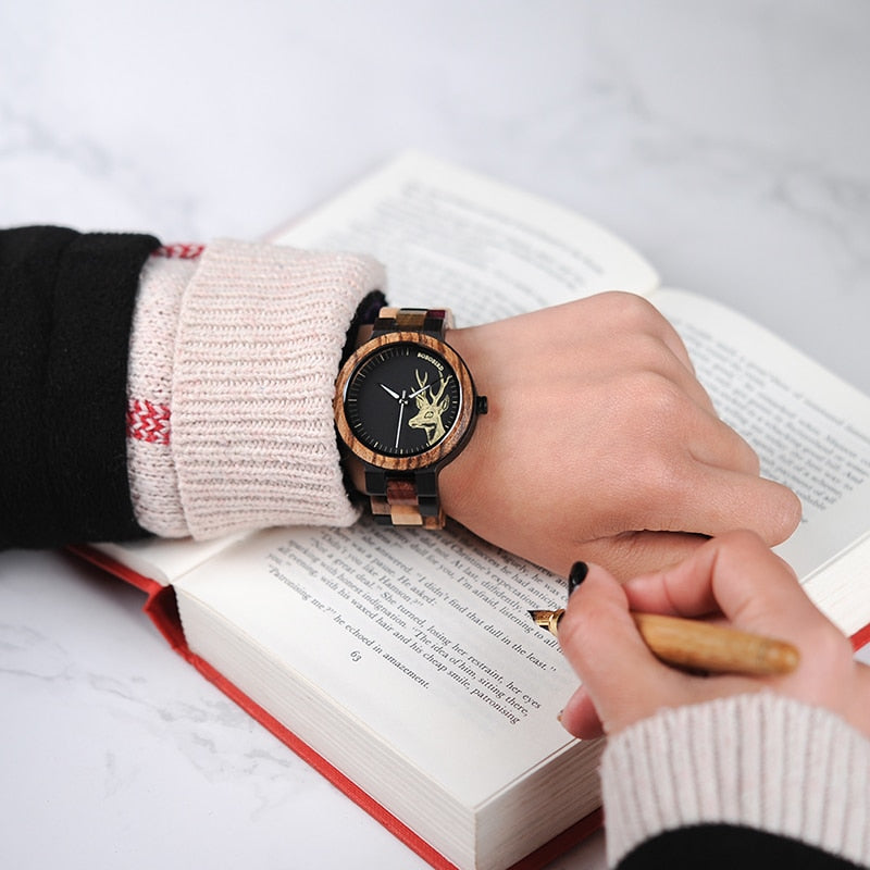 Classic Zebra Wood Watch - GearMeeUp