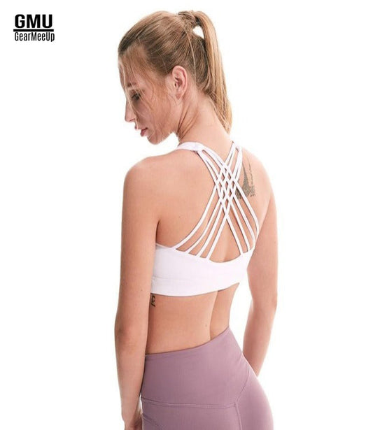 Cross Strappy Medium Impact Sports Bra
