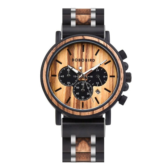 Luxurious Chronograph Wooden Watch - GearMeeUp