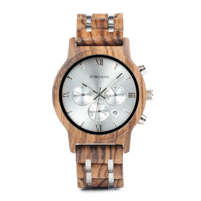 Luxurious Chronograph Wooden Watch - GearMeeUp