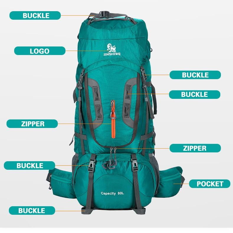 80L Camping Hiking Backpack - GearMeeUp