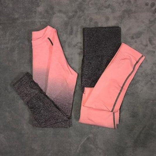 Flex Sports Seamless Leggings+Crop Long Sleeves Set - GearMeeUp