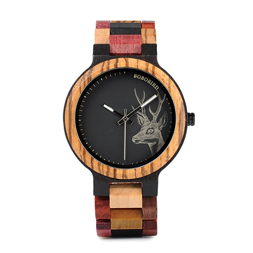 Classic Zebra Wood Watch - GearMeeUp