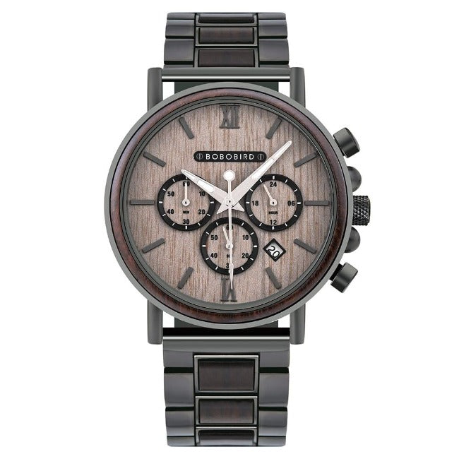 Luxurious Chronograph Wooden Watch - GearMeeUp