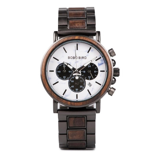 Luxurious Chronograph Wooden Watch - GearMeeUp