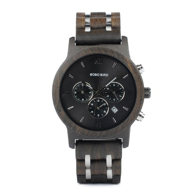 Luxurious Chronograph Wooden Watch - GearMeeUp