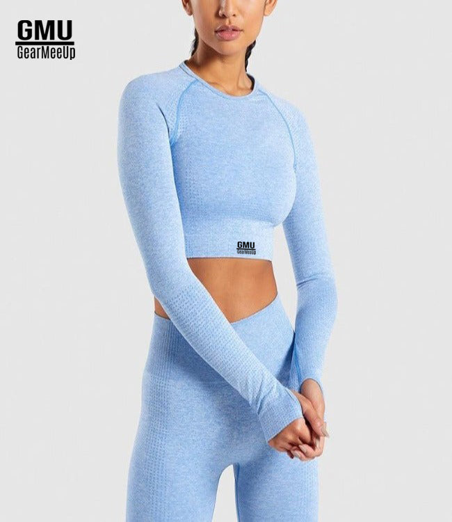 Vital Seamless Leggings & Crop Top Long Sleeve