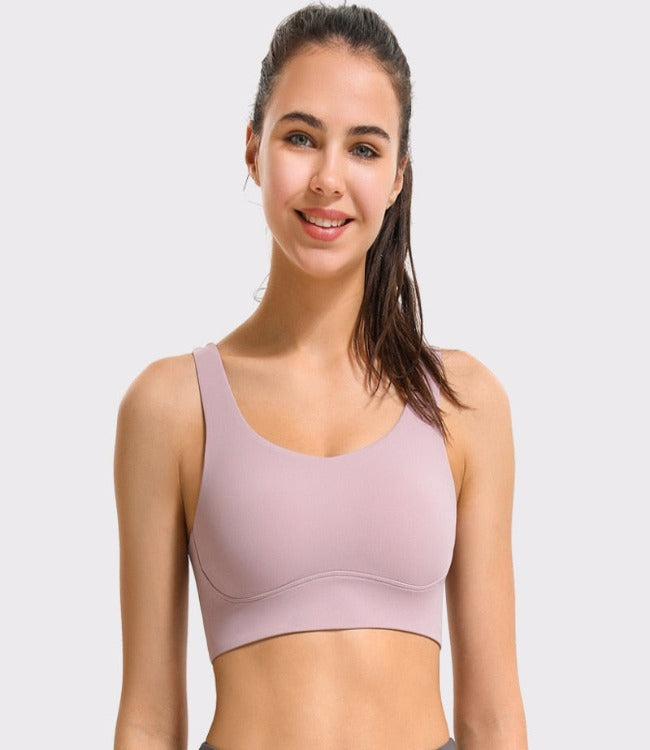 Cross Back Padded Workout Bra