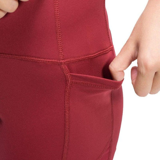 High-Waisted Pocket Compression Mesh Legging - GearMeeUp