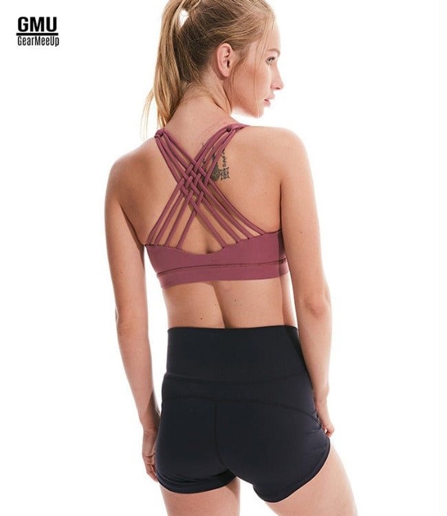 Cross Strappy Medium Impact Sports Bra