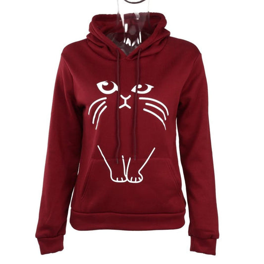 Ear Cat Pattern Women Hoodies - GearMeeUp