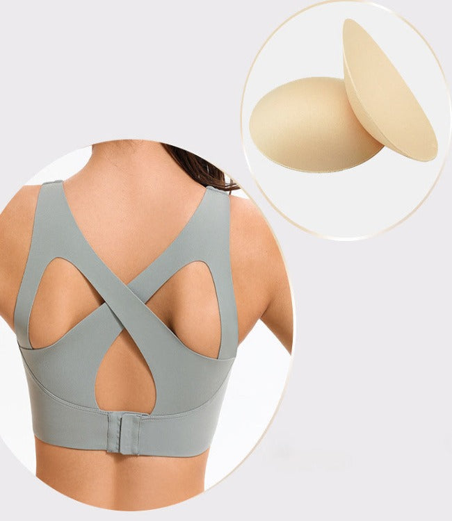Cross Back Padded Workout Bra