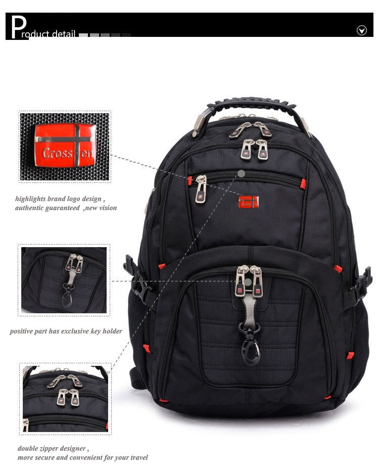 Swiss Multifunctional Waterproof Laptop Backpack - GearMeeUp