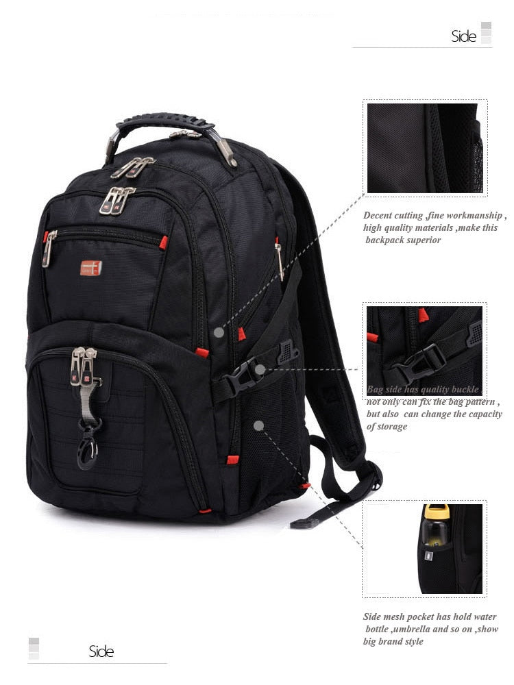 Swiss Multifunctional Waterproof Laptop Backpack - GearMeeUp