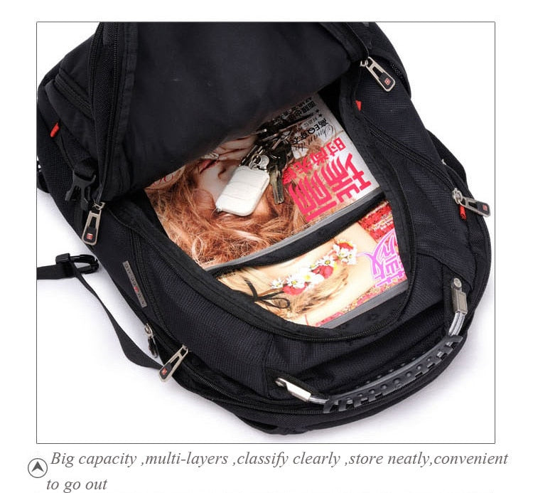 Swiss Multifunctional Waterproof Laptop Backpack - GearMeeUp