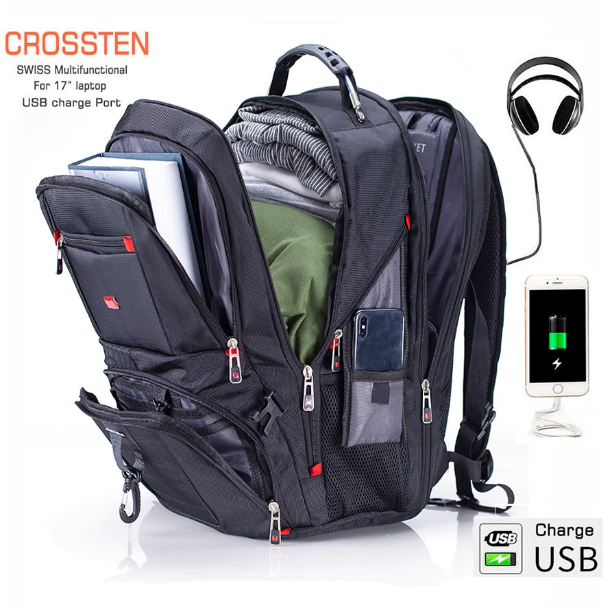 Swiss Multifunctional Waterproof Laptop Backpack - GearMeeUp