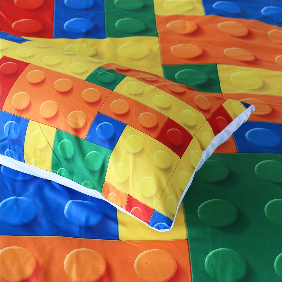Colourful Bricks Game Bedding Set - GearMeeUp