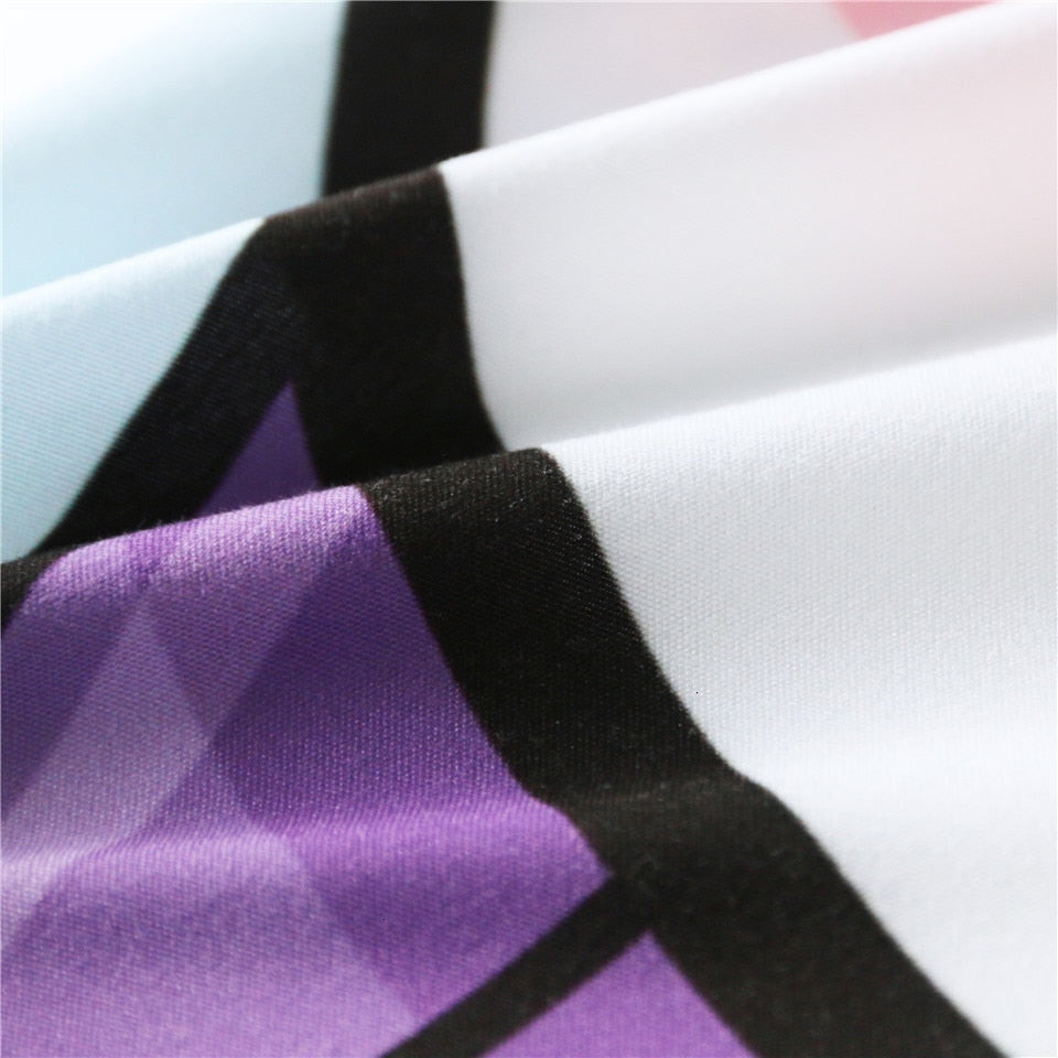 Cute Unicorn Rainbow Hair Duvet Cover Set - GearMeeUp