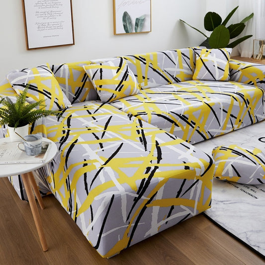 Unique Geometric Pattern Sectional Couch Cover - GearMeeUp