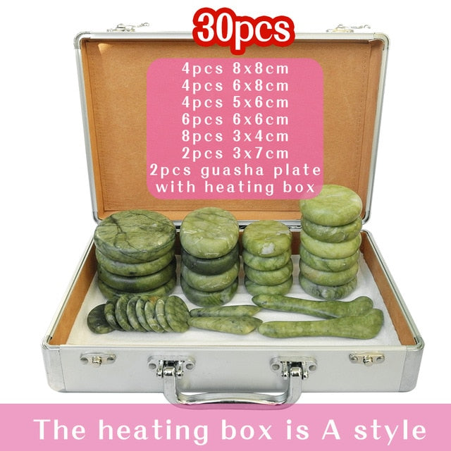 Natural Jade Hot Stone Massage Set - GearMeeUp