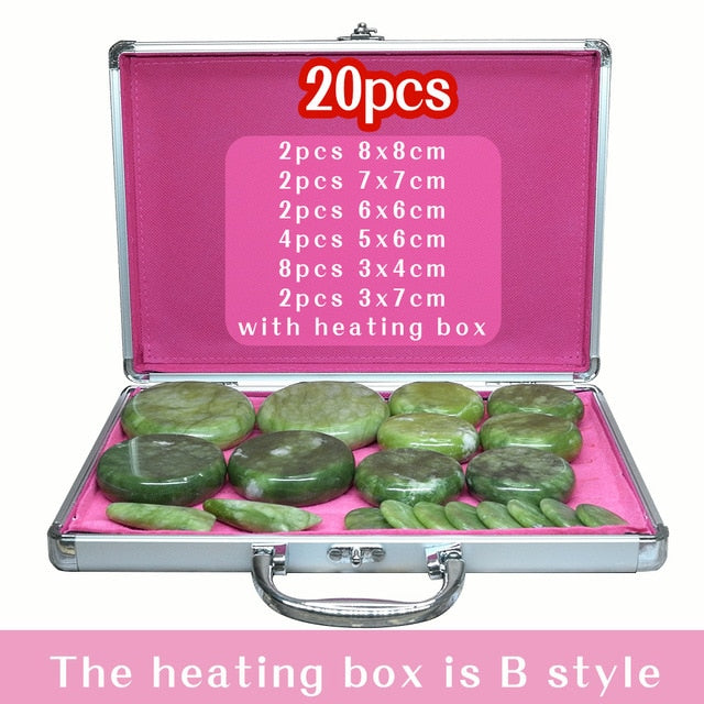 Natural Jade Hot Stone Massage Set - GearMeeUp