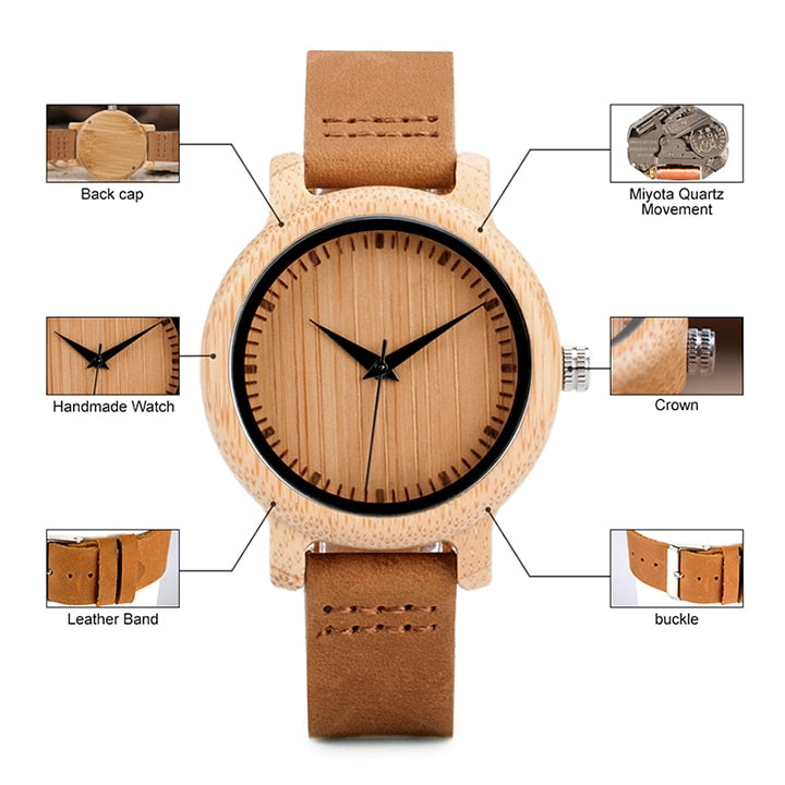 Classic Natural Bamboo Watch - GearMeeUp
