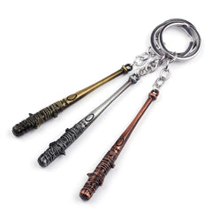The Walking Dead Keychain Metal Negan Bat Keyrings Women Bag Pendant Men Car Key Holder Jewelry Gift
