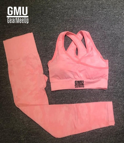 Camo Seamless Leggings & Sport Bra Set