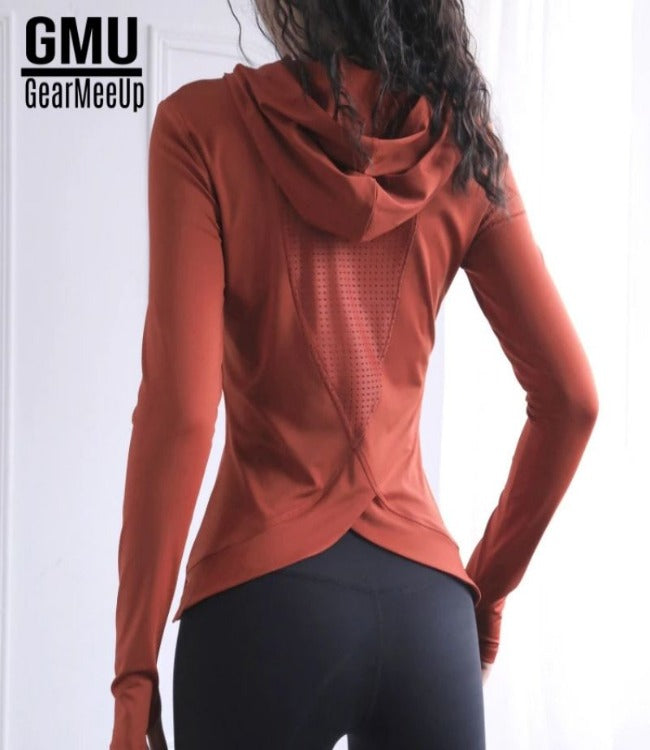 GeraMeeUp Recover Breathable Lightweight Yoga Hoodie