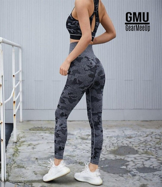 Camo Seamless Leggings & Sport Bra Set