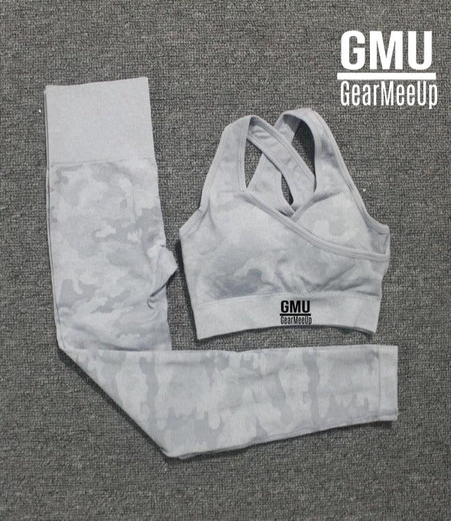 Camo Seamless Leggings & Sport Bra Set