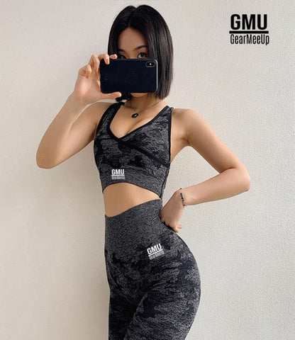 Camo Seamless Leggings & Sport Bra Set