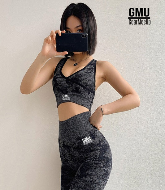 Camo Seamless Leggings & Sport Bra Set