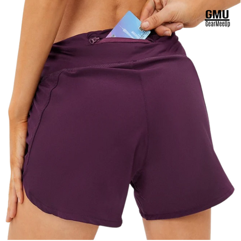Gearmeeup Speed Drawstring Back Pocket Yoga Shorts