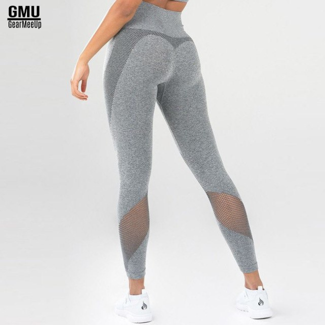 High-Waisted Sheer Mesh Leggings Yoga