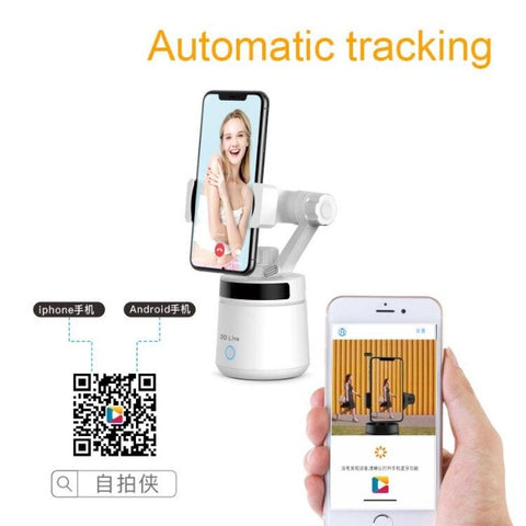 3D LIVE™ Smart 360º Automatic Face Tracking Camera Holder - GearMeeUp