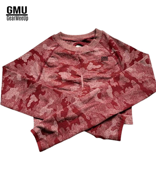 Camo Long Sleeve Crop Top
