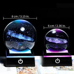 Crystal Solar System with a Touch Switch LED Light Base - GearMeeUp