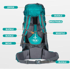80L Camping Hiking Backpack - GearMeeUp