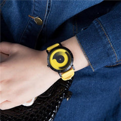 Minimalist Vortex Leather Wristwatch - GearMeeUp