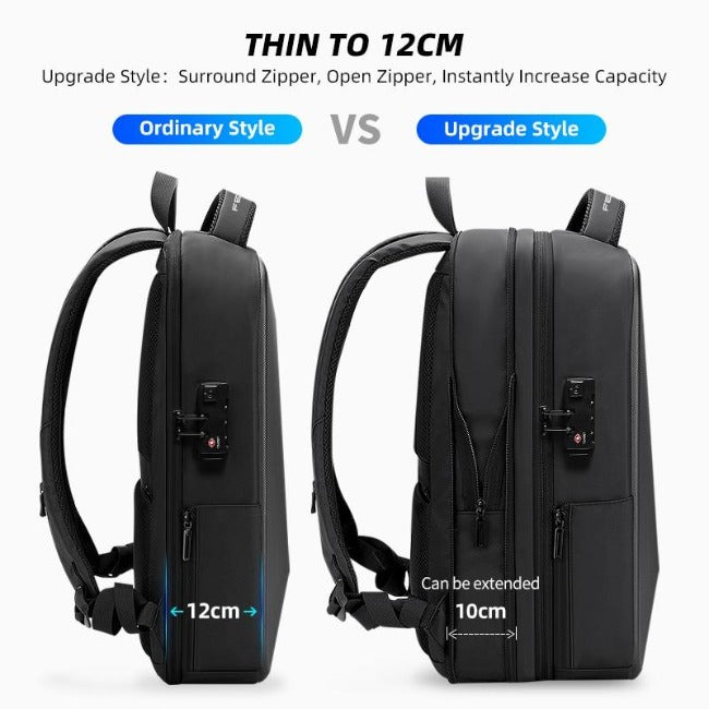 Anti Theft Hard Shell Geometric Design Backpack - GearMeeUp