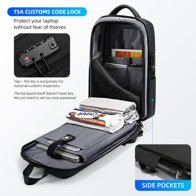 Anti Theft Hard Shell Geometric Design Backpack - GearMeeUp