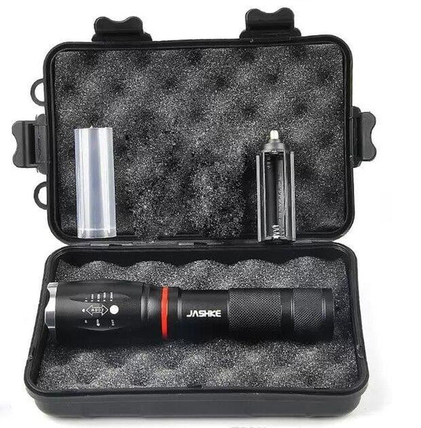 Tactical Flashlight 1000 Lumens Zoom able IPX6 Waterproof Handheld Flashlight With Hidden COB Lighting for Camping Hiking Emergency Biking