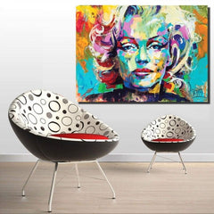Marilyn Monroe Portrait Oil Painting Abstract Modern Wall Painting on Canvas Art Prints for Living Room Home Decor - GearMeeUp