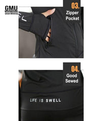 Casual Athletic Fitness High Neck Hoodie