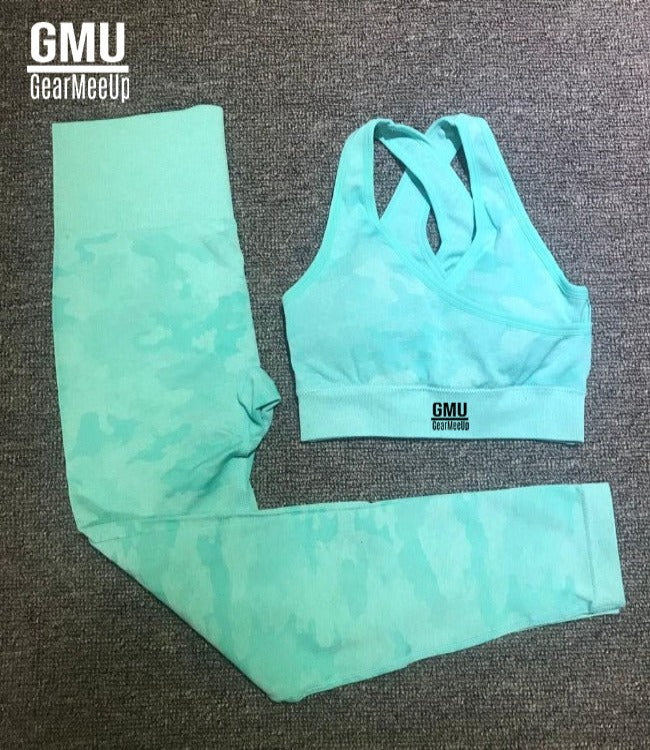 Camo Seamless Leggings & Sport Bra Set