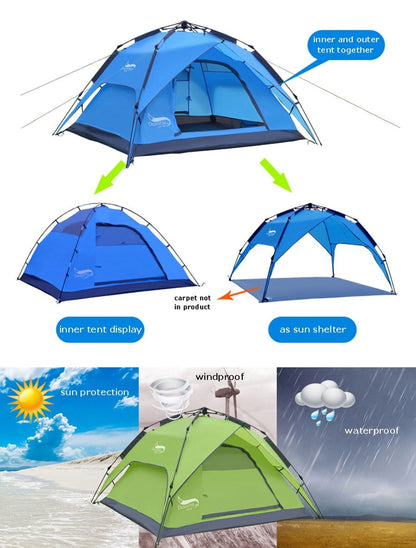 Double Layer Instant Setup Tent - GearMeeUp