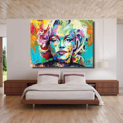Marilyn Monroe Portrait Oil Painting Abstract Modern Wall Painting on Canvas Art Prints for Living Room Home Decor - GearMeeUp