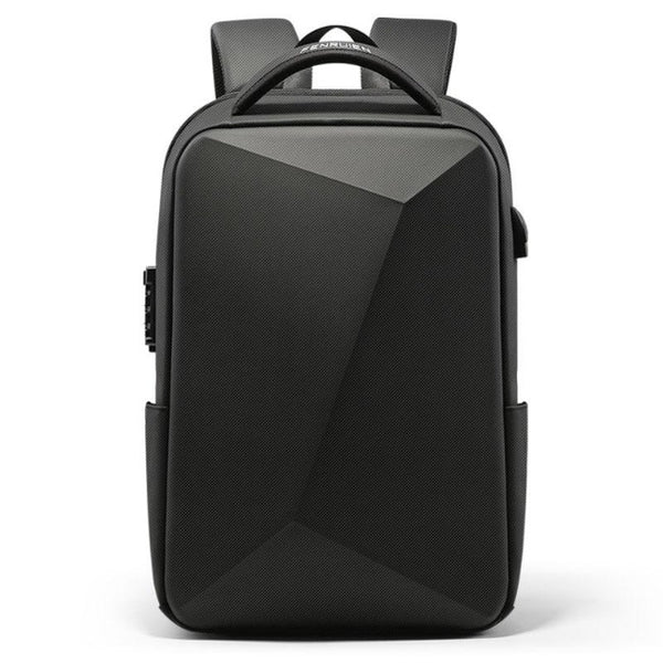 Anti Theft Hard Shell Geometric Design Backpack